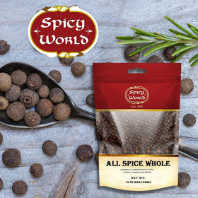 USA-packaged Spicy World allspice berries ensuring quality and consistency.