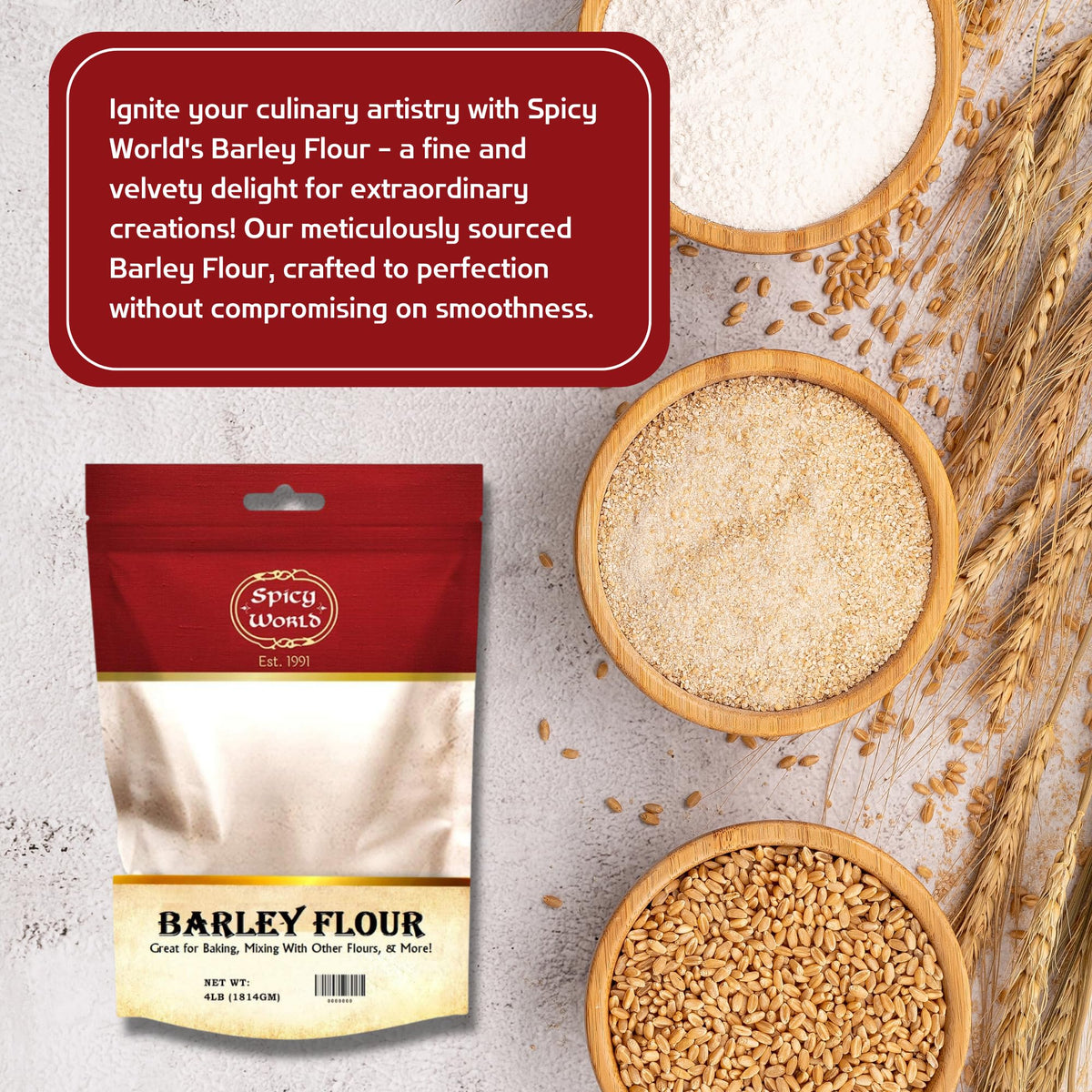 Bread-baking scene using barley flour for light, airy loaves.