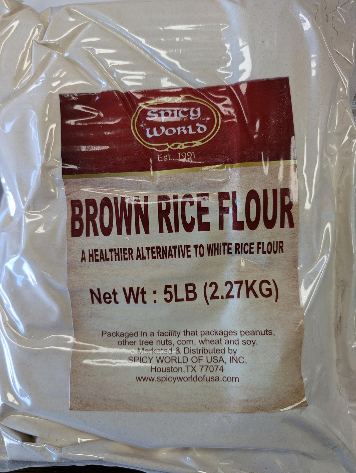 Spicy World brown rice flour fine-ground flour used in batter and dough