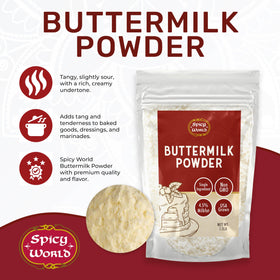 Spicy World buttermilk powder measuring tool in use