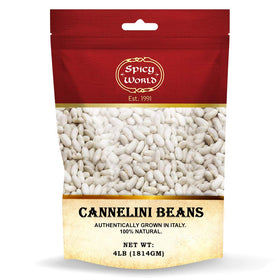 Spicy World Cannellini beans from Italy, dried and ready for hearty soups.