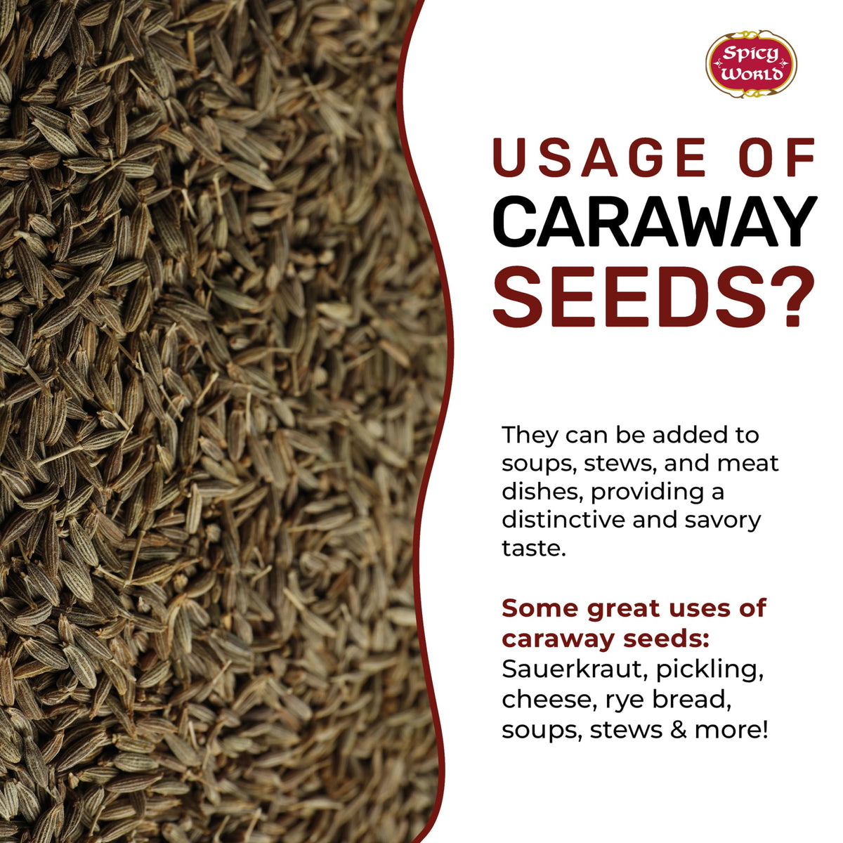 Spicy World caraway seeds in a kitchen scene ready to season meals