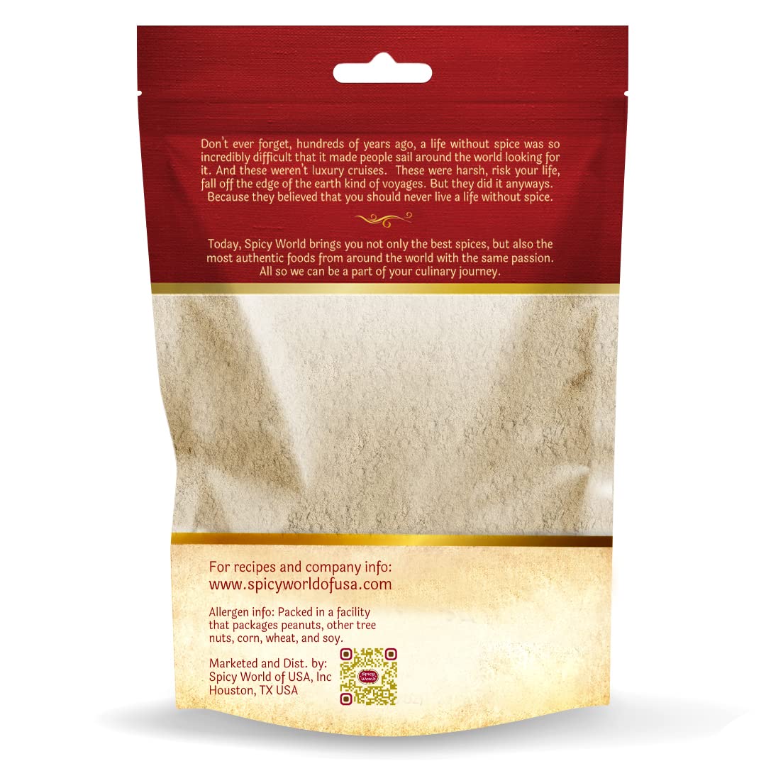 Spicy World Cardamom Powder texture closeup reveals vibrant grind and aroma.