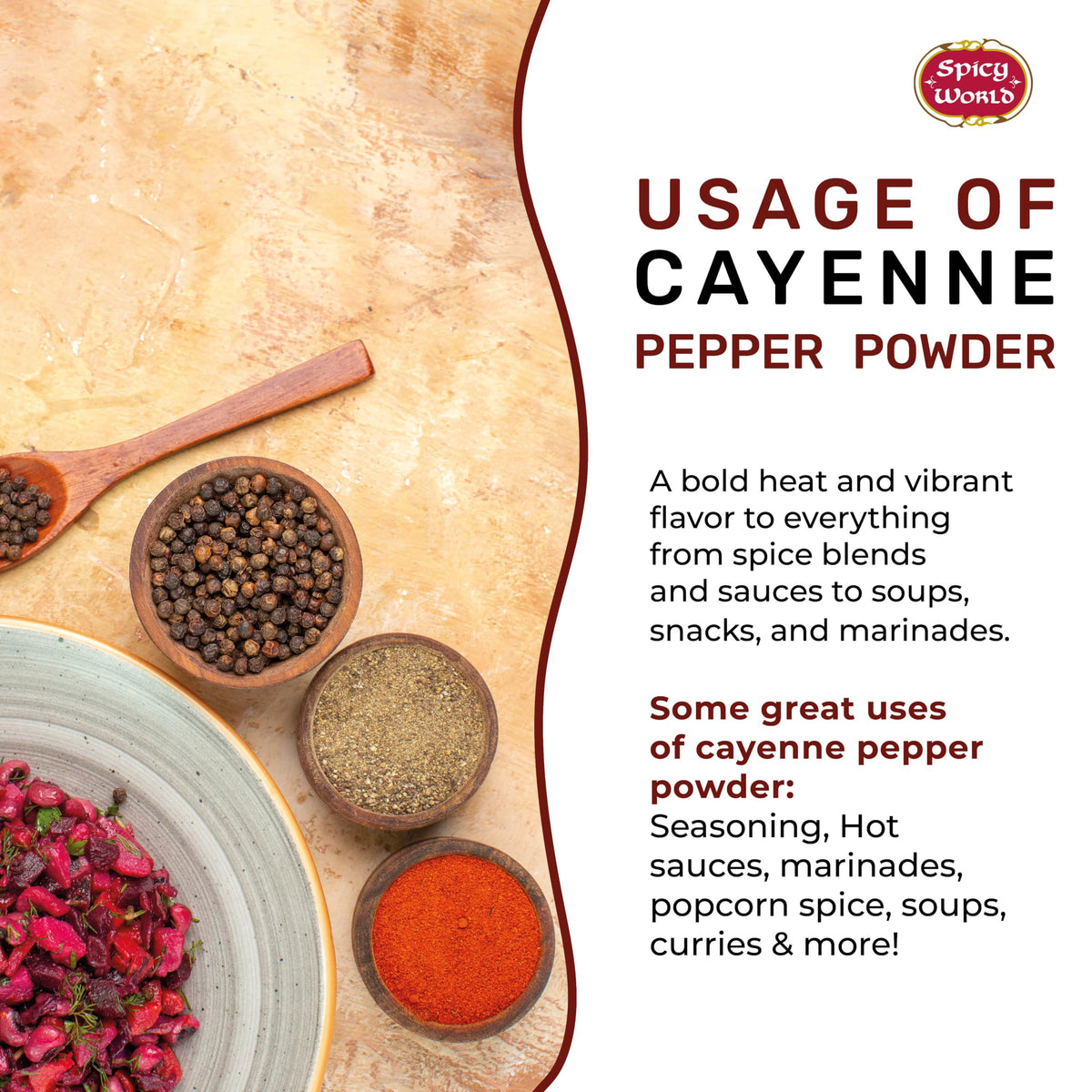 Spicy World Cayenne Powder restaurant kitchen ready for busy service.