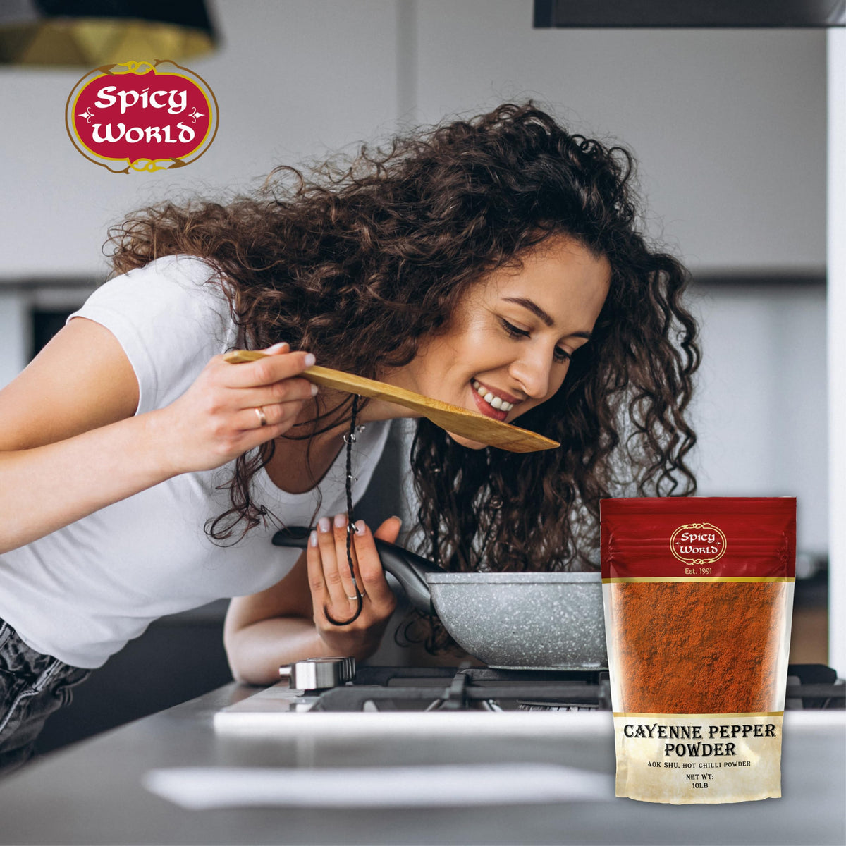Spicy World Cayenne Pepper Powder as a spice rub for meats and vegetables