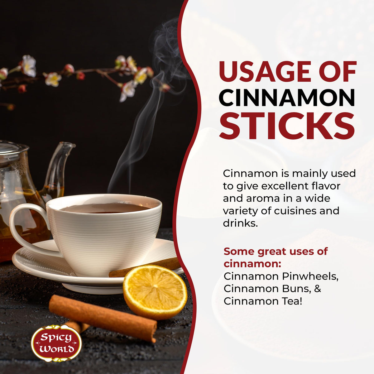 Spicy World cinnamon sticks crafting potpourri adds natural aroma