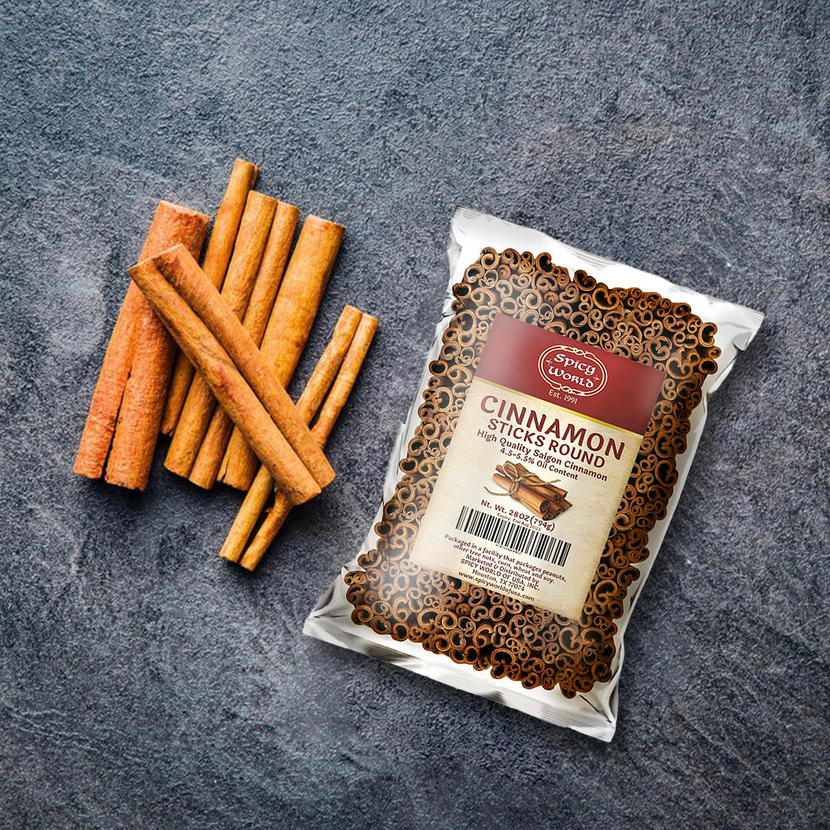 Spicy World cinnamon sticks hot chocolate mug accent or stir