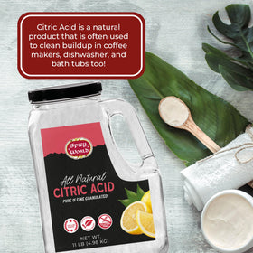 Spicy World citric acid bulk jar ready for home brewing and culinary uses.