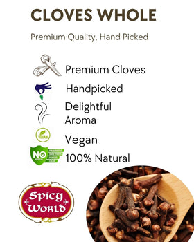 Spicy World clove aroma closeup showcases rich, spicy notes ideal for kitchen experiments.