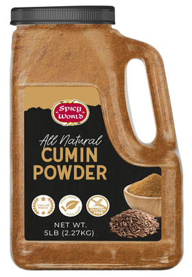 Spicy World cumin powder bulk jar front view ideal for large batches