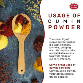 Spicy World cumin powder on a kitchen counter ready for daily use