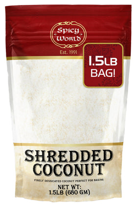 Spicy World desiccated coconut powder bulk bag for baking prep