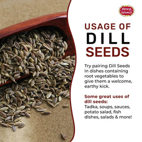 Spicy World dill seeds on spice shelf in kitchen