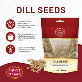 Open bag of Spicy World dill seeds ready for recipe prep