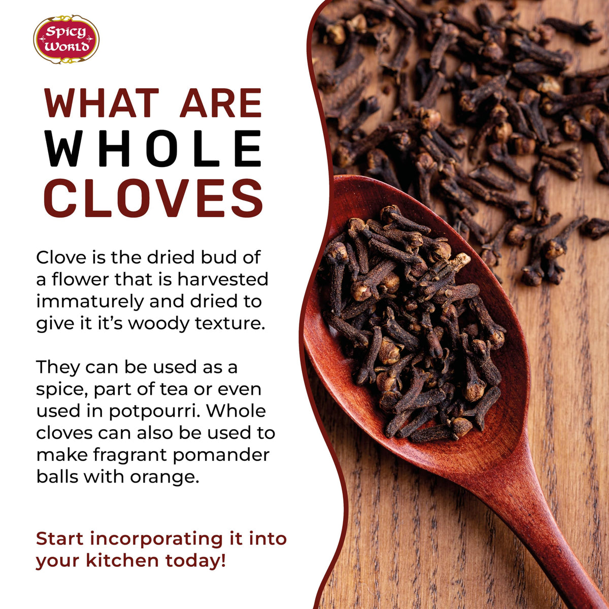 Spicy World dried clove pomander balls for home fragrance and craft projects.