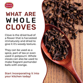 Spicy World dried clove pomander balls for home fragrance and craft projects.