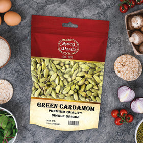 Elaichi packaging from Spicy World highlighting premium quality.