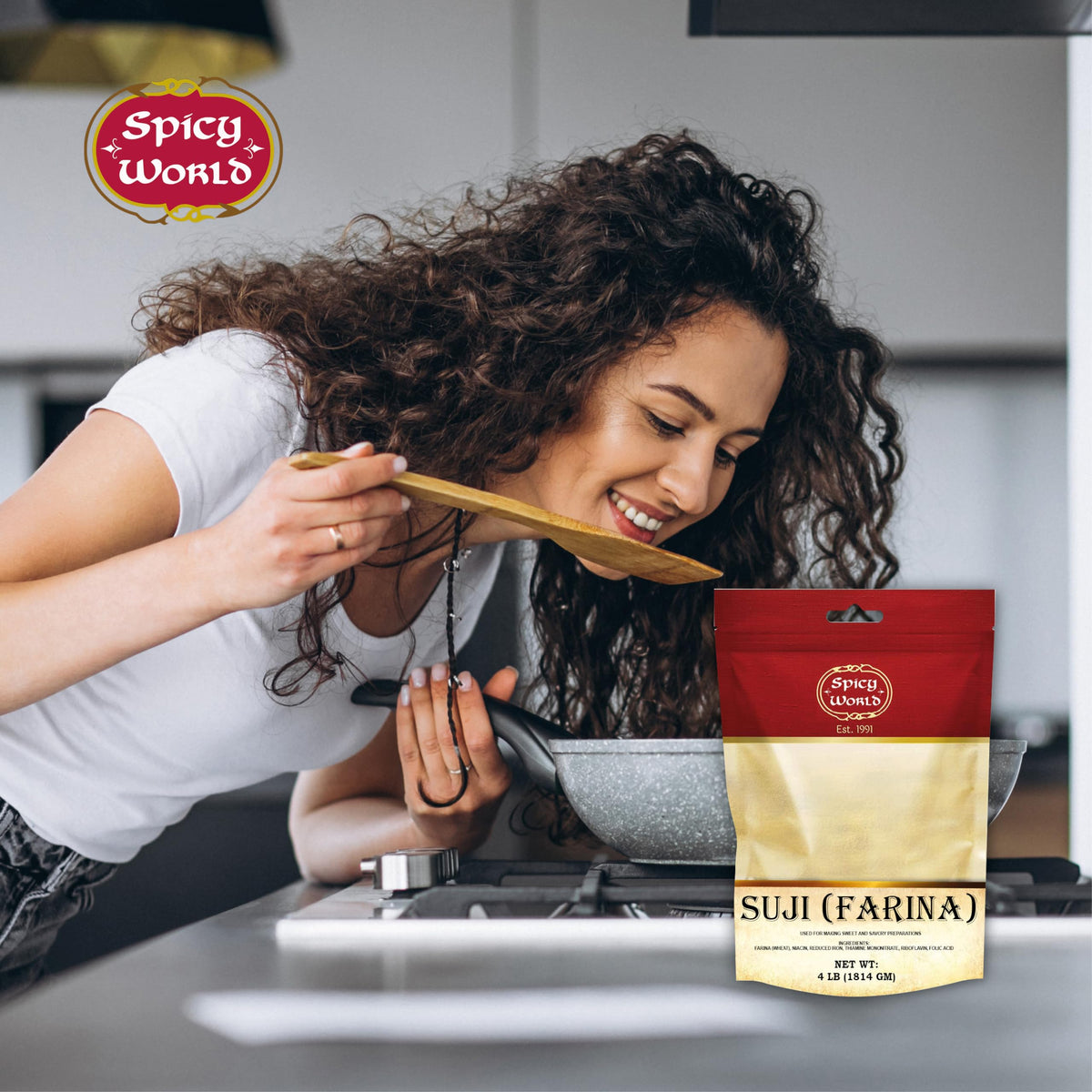 Spicy World Farina base for halwa and laddoo, sweet desserts
