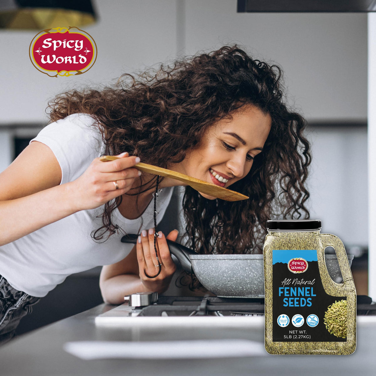 Spicy World fennel seeds roasted snack image offers a wholesome aromatic bite