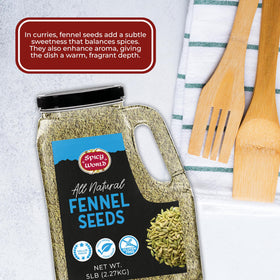 Spicy World fennel seeds sealed-storage keeps aroma and natural oils intact
