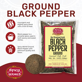 Spicy World pepper-table-grind jar on kitchen counter boosts flavor