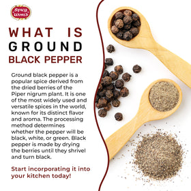 Spicy World table grind pepper in use on salad greens