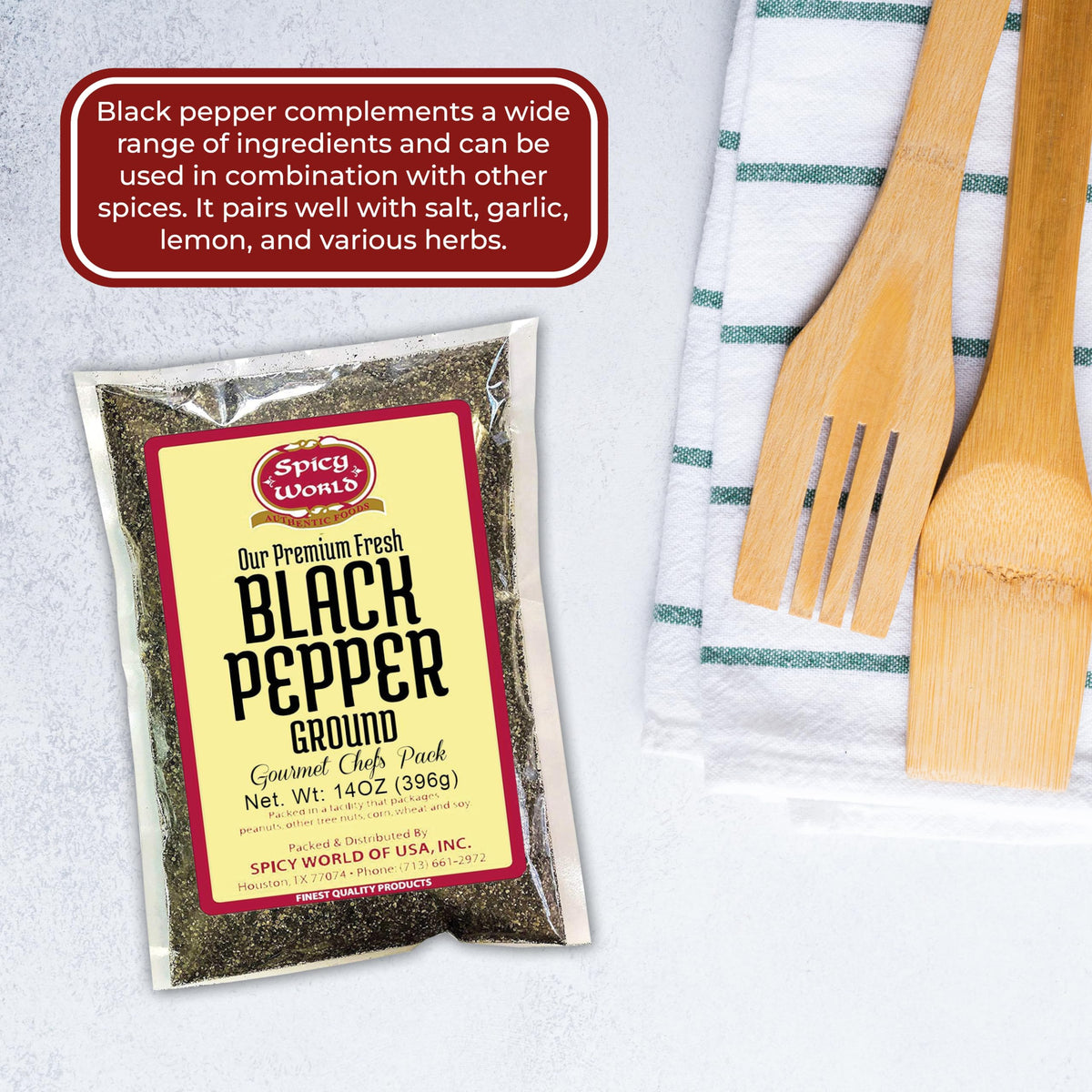 Spicy World roasted vegetables with a finish of pepper