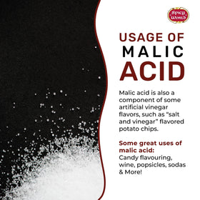 Spicy World Malic Acid Powder dissolving into liquid for quick mixing.