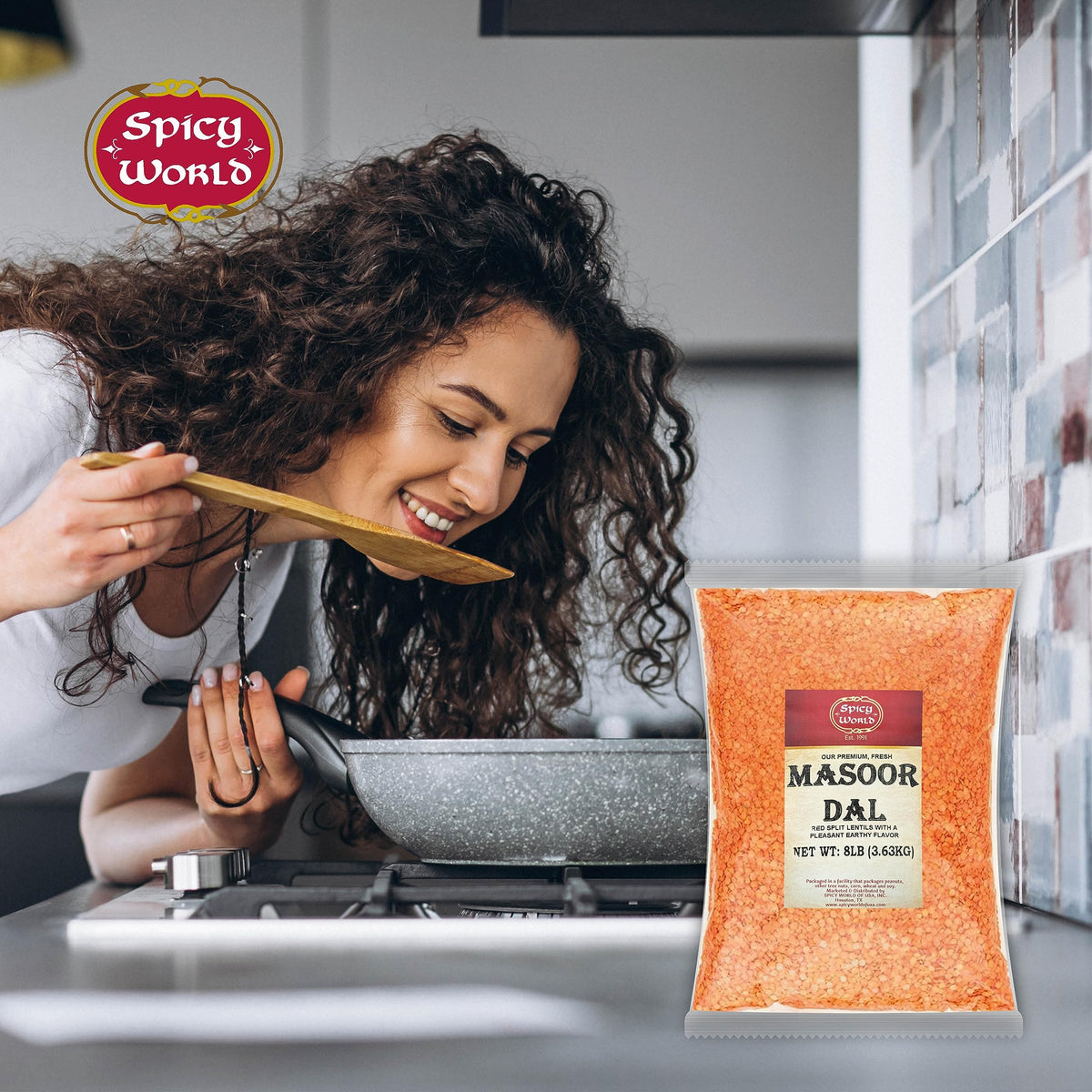 Spicy World Masoor Dal Indian origin lentils highlight authentic, versatile pulses.