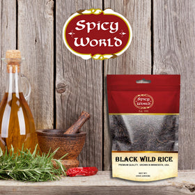 Spicy World serving bowl with prepared wild rice side a versatile meal option