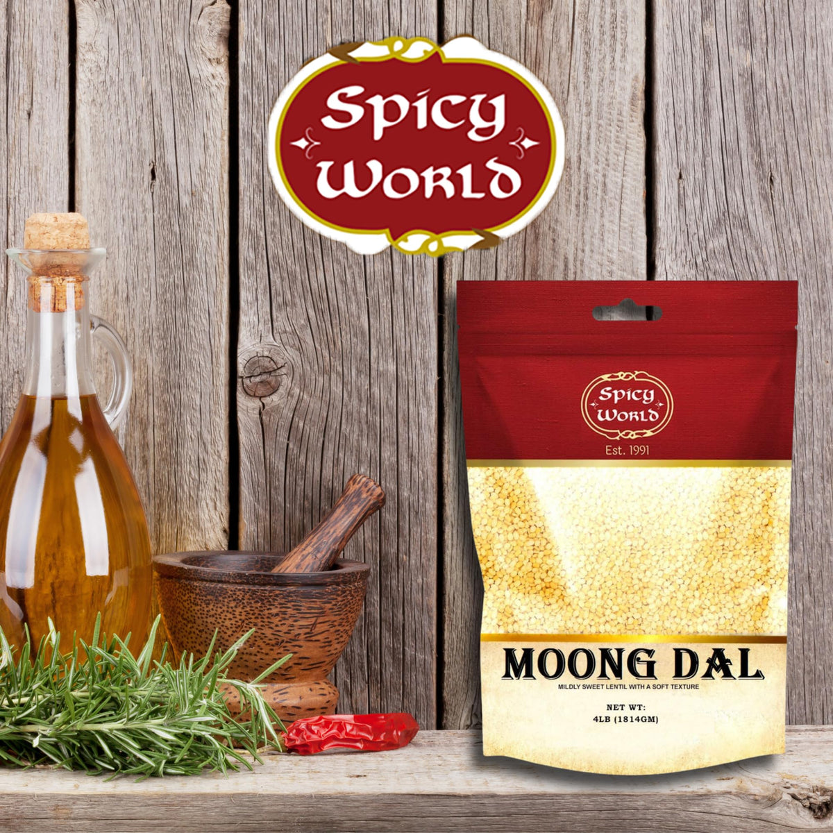 Spicy World golden moong dal serving, creamy base for comforting meals.
