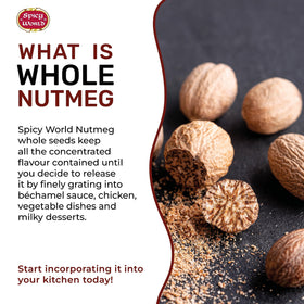 Grating setup shows easy fresh nutmeg release for recipes.