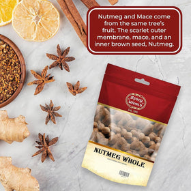 Hot drink with a dusting of fresh nutmeg adds aroma.
