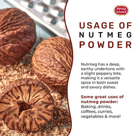 Spicy World Nutmeg Powder enhances coffee and lattes with warm spice.