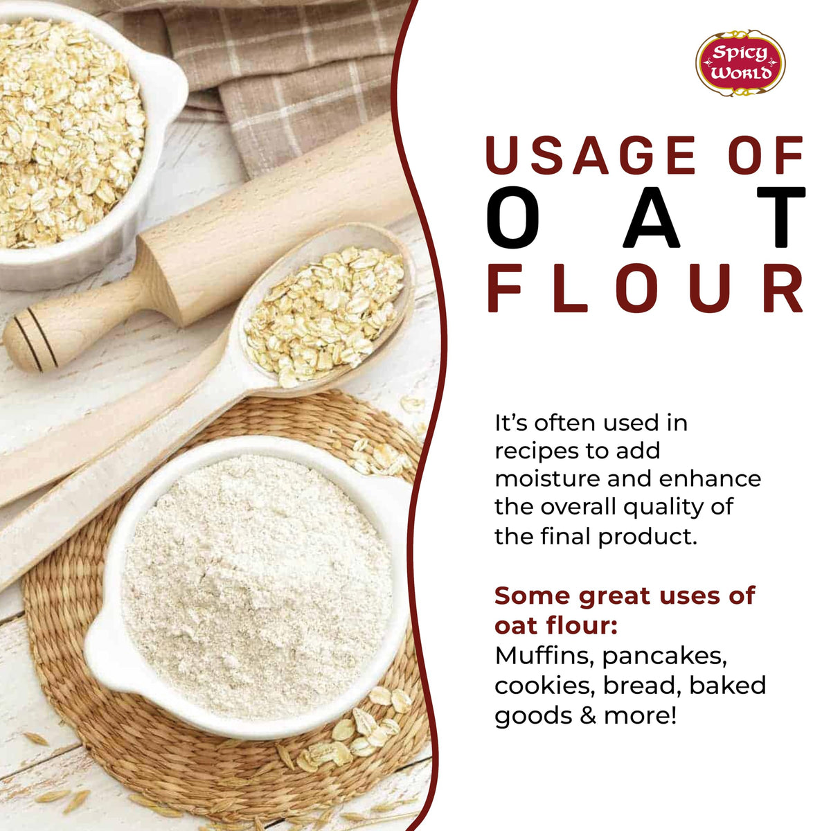 Pie crust dough with Spicy World oat flour for a tender crumb.
