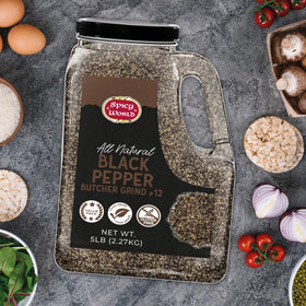 Spicy World pepper coarse grind ideal for steak seasoning and grills