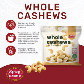 Spicy World raw cashews ready to blend into pesto sauces.