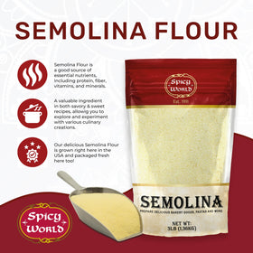 Spicy World Semolina Flour pizza dough setup for crisp crust