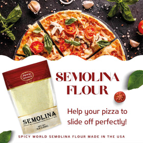Spicy World Semolina Flour yellow durum semolina adds warm color