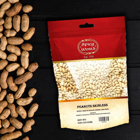 Spicy World skinless peanuts Thai curry prep, versatile ingredient for sauces