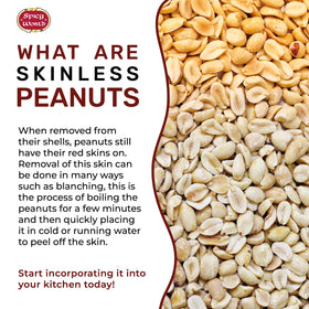 Spicy World skinless peanuts raw unsalted 4lb, great for homemade peanut butter