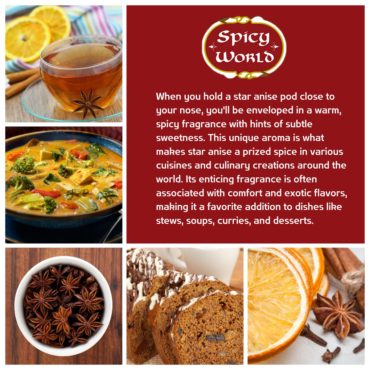Spicy World star anise spice packet usage for quick flavor boosts.