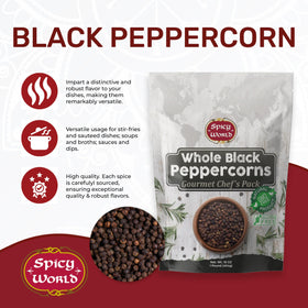 Spicy World steam sterilized peppercorns preserving freshness and purity