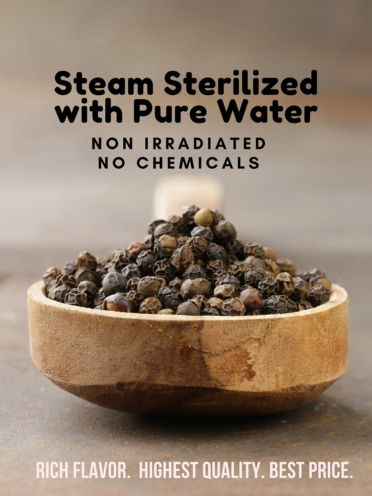 Spicy World steam sterilized peppercorns with clean processing