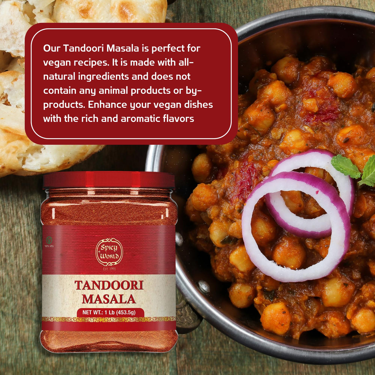 Spicy World Tandoori Masala on the grill for smoky, vibrant color