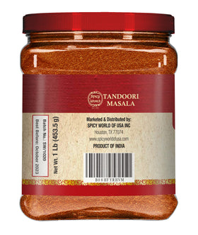 Spicy World Tandoori Masala packaging 1lb for convenient kitchen stock