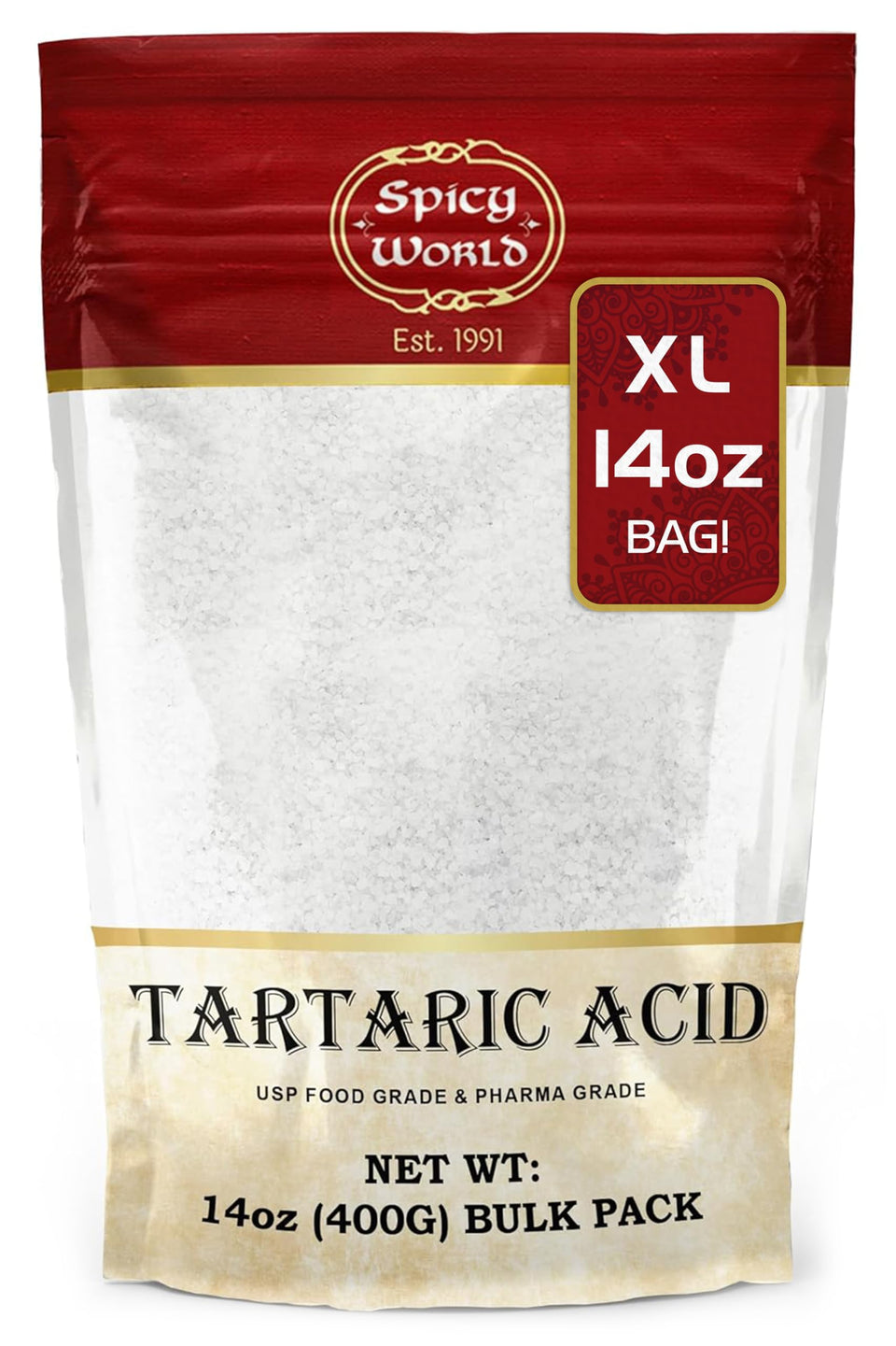 Spicy World tartaric acid granular powder for wine making and baking.