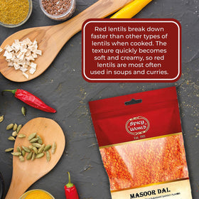 Spicy World triple cleaned lentils for purity and consistency