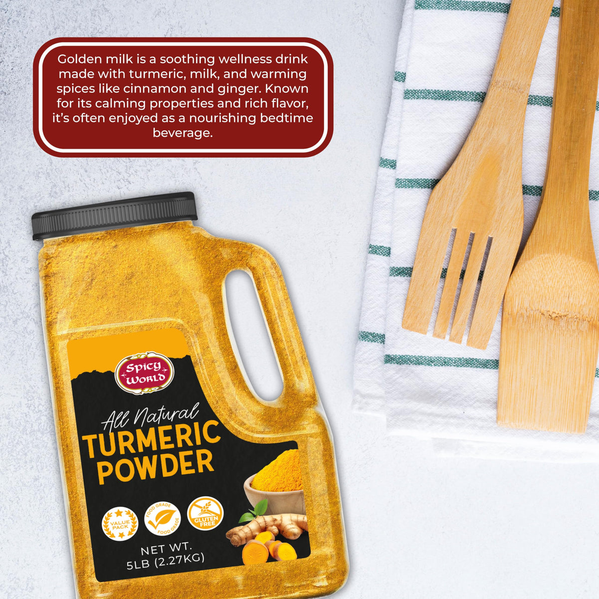 Spicy World Turmeric Powder spice rack setup adds everyday ease.
