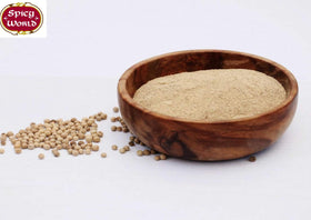 Spicy World White Pepper Ground measuring-spoon demonstrates easy portioning in recipes.
